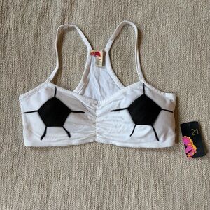 Vintage Forever 21 Soccer Bralette Bra Size Medium NWT